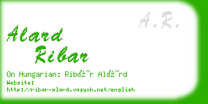 alard ribar business card